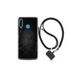 kilifland Huawei P30 Lite ile Uyumlu Kılıf Silikon Ipli Boyun Askılı Desenli Dikenli Tel 1779
