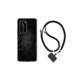 kilifland Huawei P40 Pro ile Uyumlu Kılıf Silikon Desen Boyun Askılı Dikenli Tel 1779