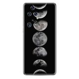 Kılıfland Huawei P50 Pro ile Uyumlu Kılıf, Silikon, Ay Tasarımı, Siyah