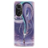 Kılıfland Huawei P50 Pro ile Uyumlu Silikon Kılıf, Desen Özel Seri, Kız ve Ejderha, Renk265