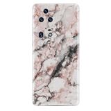 Kılıfland Huawei P50 Pro ile Uyumlu Silikon Kılıf, Mermer Desenli, Pembe