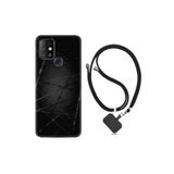 kilifland Infinix Hot 8 ile Uyumlu Kılıf Silikon Desen Boyun Askılı Dikenli Tel 1779