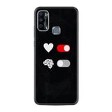 Kılıfland Infinix Hot 9 Play ile Uyumlu Silikon Kılıf, Desen Özel Seri, Love Brain, Siyah
