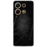 Kılıfland Infinix Note 30 ile Uyumlu Silikon Kılıf, Desen Özel Seri, Dikenli Tel, Siyah