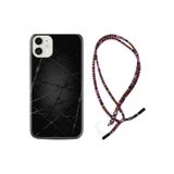 kilifland Iphone 12 Mini Uyumlu ile Uyumlu Kılıf Rasta Ipli Boyun Askılı Desenli Silikon Dikenli Tel 1779