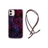 kilifland Iphone 13 Uyumlu ile Uyumlu Kılıf Rasta Ipli Boyun Askılı Desenli Silikon Boyalar 1660