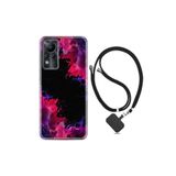 kilifland Note 11 Pro ile Uyumlu Kılıf Ipli Boyun Askılı Desenli Silikon Boyalar 1663