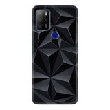 Kılıfland Omix X300 ile Uyumlu Telefon Kılıfı, Temperli Cam, Silikon, Prizmalar Desen, Siyah