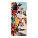 Kılıfland Omix X500 ile Uyumlu Kılıf, Silikon, Gerçek Çiçek Deseni, Çok Renkli