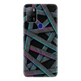 Kılıfland Omix X500 ile Uyumlu Kılıf, Silikon, Temperli Cam, Zigzag Desen, Gri
