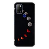 Kılıfland Omix X500 ile Uyumlu Resimli Desenli Silikon Kılıf, Platinium Series, Ay Evreleri, Siyah