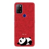 Kılıfland Omix X500 ile Uyumlu Silikon Kılıf, Platinium Series, Desenli, Uyuyan Panda, Kırmızı