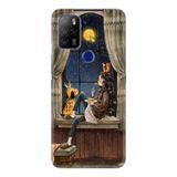 Kılıfland Omix X500 ile Uyumlu Silikon Kılıf, Resimli Desenli Baskı, Ananas Camera Glass, Mavi