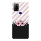 Kılıfland Omix X500 ile Uyumlu Silikon Kılıf, Resimli Desenli Baskılı, Strip Pink Flowers