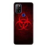 Kılıfland Omix X500 ile Uyumlu Silikon Kılıf, Temperli Cam, Virus Desen, Siyah