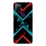 Kılıfland Omix X500 ile Uyumlu Telefon Kılıfı, Temperli Cam Silikon, Desen Özel Seri, Smoke, Siyah