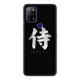 Kılıfland Omix X500 ile Uyumlu Temperli Cam Silikon Kılıf, Samurai Desenli, Siyah