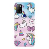 Kılıfland Omix X500 Kılıf, Silikon, Temperli Cam, Unicorn Desen, Renkli