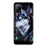 Kılıfland Omix X500 Kılıf, Temperli Cam Silikon, Dog Eyes Desen, Siyah