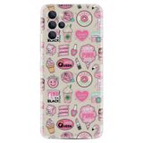 Kılıfland Omix X700 ile Uyumlu Silikon Kılıf, Donut Flamingo Desenli, Pembe