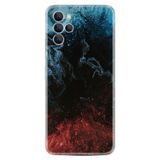 Kılıfland Omix X700 ile Uyumlu Silikon Kılıf, Resimli Desenli Baskılı, Red Blue Black Abstract