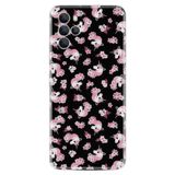 Kılıfland Omix X700 ile Uyumlu Silikon Kılıf, Unicorn Flowers Desenli, Siyah