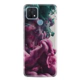 Kılıfland Oppo A15 A15s ile Uyumlu Kılıf, Resimli Desenli Baskılı Silikon, Pink Green Cloud