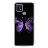 kilifland Oppo A15 A15s ile Uyumlu Kılıf Resimli Desenli Silikon Platinium Series Black Butterfly 1879