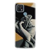 kilifland Oppo A15 A15s ile Uyumlu Kılıf Resimli Desenli Silikon Platinium Series Butterfly Girl 1837