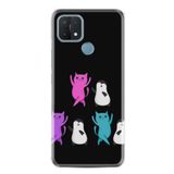 kilifland Oppo A15 A15s ile Uyumlu Kılıf Resimli Desenli Silikon Platinium Series Cat Dance 1824