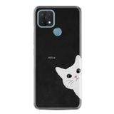 kilifland Oppo A15 A15s ile Uyumlu Kılıf Resimli Desenli Silikon Platinium Series Çılgın Kedi 1895