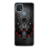 kilifland Oppo A15 A15s ile Uyumlu Kılıf Resimli Desenli Silikon Platinium Series Dark Wolf 1813