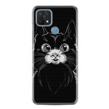 kilifland Oppo A15 A15s ile Uyumlu Kılıf Resimli Desenli Silikon Platinium Series Komik Kedi 1863