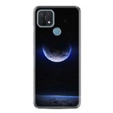 kilifland Oppo A15 A15s ile Uyumlu Kılıf Resimli Desenli Silikon Platinium Series Midnight Moon 1802