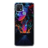 kilifland Oppo A15 A15s ile Uyumlu Kılıf Resimli Desenli Silikon Platinium Series Mysterious World 1806