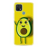 kilifland Oppo A15 A15s ile Uyumlu Kılıf Resimli Desenli Silikon Platinium Series Sevimli Avokado 1880