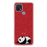 kilifland Oppo A15 A15s ile Uyumlu Kılıf Resimli Desenli Silikon Platinium Series Sleeping Panda 1810