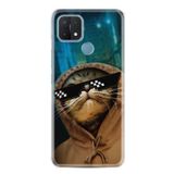 kilifland Oppo A15 A15s ile Uyumlu Kılıf Resimli Desenli Silikon Platinium Series Troll Cat 1897