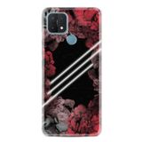 kilifland Oppo A15 A15s ile Uyumlu Kılıf Silikon Desen Özel Seri Flowers Line 1732