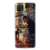 kilifland Oppo A15 A15s ile Uyumlu Kılıf Silikon Desen Özel Seri Kız Ve Kedi 1762