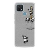 kilifland Oppo A15 A15s ile Uyumlu Kılıf Silikon Desen Özel Seri Pandalar 1798