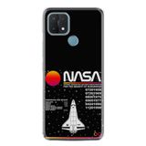 Kılıfland Oppo A15 A15s ile Uyumlu Nasa Baskılı Silikon Kılıf, Siyah