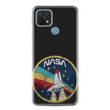 Kılıfland Oppo A15 A15s ile Uyumlu Silikon Kılıf, Baskılı, NASA Desenli, Siyah