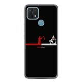 Kılıfland Oppo A15 A15s ile Uyumlu Silikon Kılıf, Desen Özel Seri Dead Line, Siyah