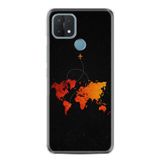 Kılıfland Oppo A15, A15s ile Uyumlu Silikon Kılıf, Desen Özel Seri, Iz Bırakan Uçak, Siyah