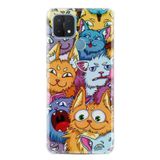 Kılıfland Oppo A15 A15s ile Uyumlu Silikon Kılıf, Desen Özel Seri Kediler, Renkli