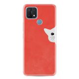 Kılıfland Oppo A15 A15s ile Uyumlu Silikon Kılıf, Desen Özel Seri Kedoş, Kırmızı
