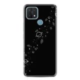 Kılıfland Oppo A15 A15s ile Uyumlu Silikon Kılıf, Desen Özel Seri Planet, Siyah