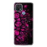 Kılıfland Oppo A15 A15s ile Uyumlu Silikon Kılıf, Desen Özel Seri Purple Knife, Mor-Siyah