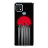 Kılıfland Oppo A15 A15s ile Uyumlu Silikon Kılıf, Desen Özel Seri Red City, Siyah
